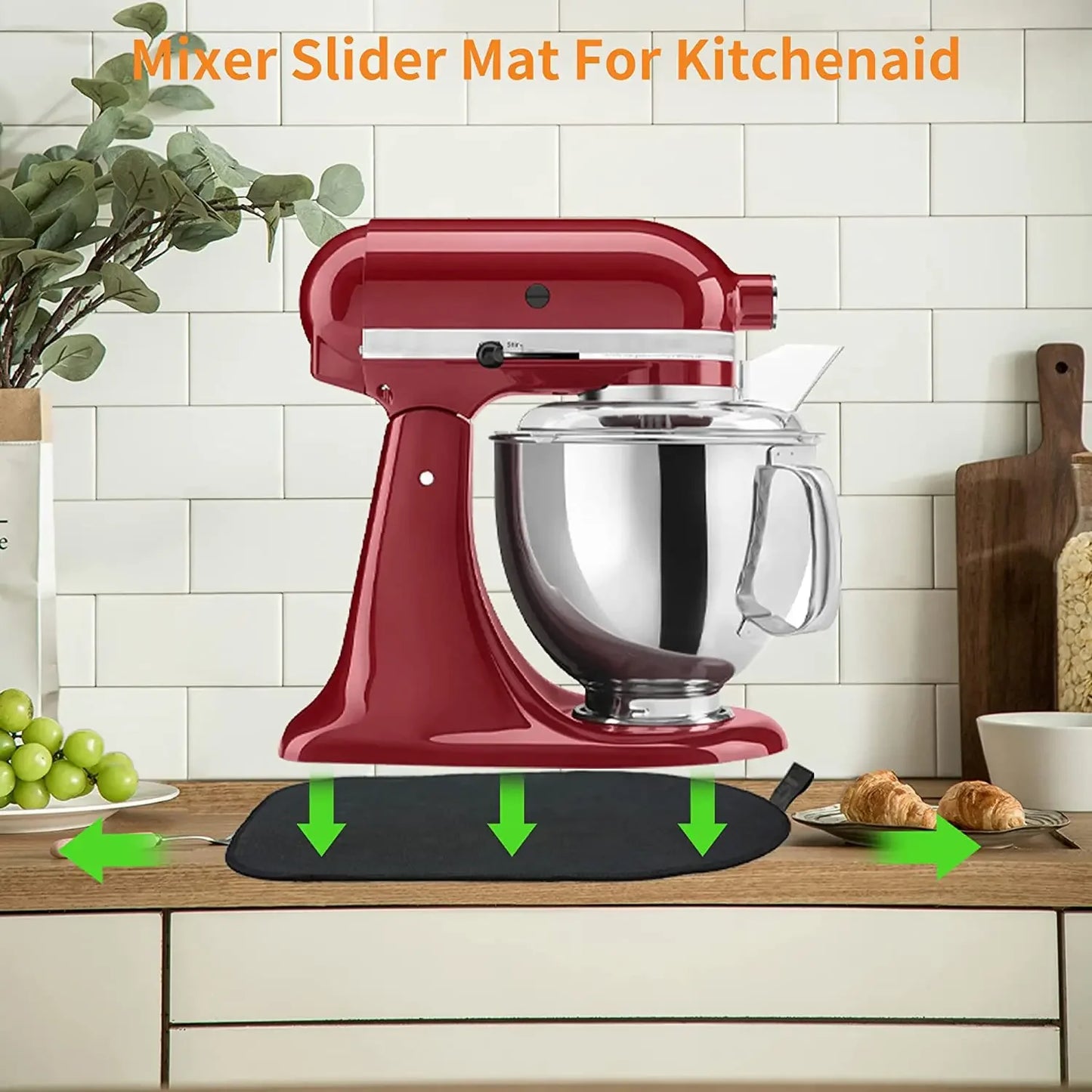1 almohadilla deslizante para batidora vertical KitchenAid para pequeños electrodomésticos, almohadilla antideslizante para máquina de chef, almohadilla móvil