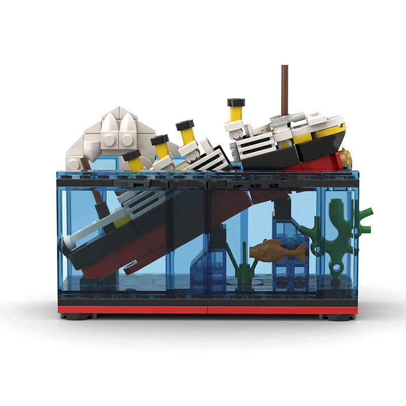 Titanic Break In Half RMS Cruise Sank Building Blocks Moc Ship Boat 3D Plastic Model DIY Steamboat Gifts Kids Toys City Movie