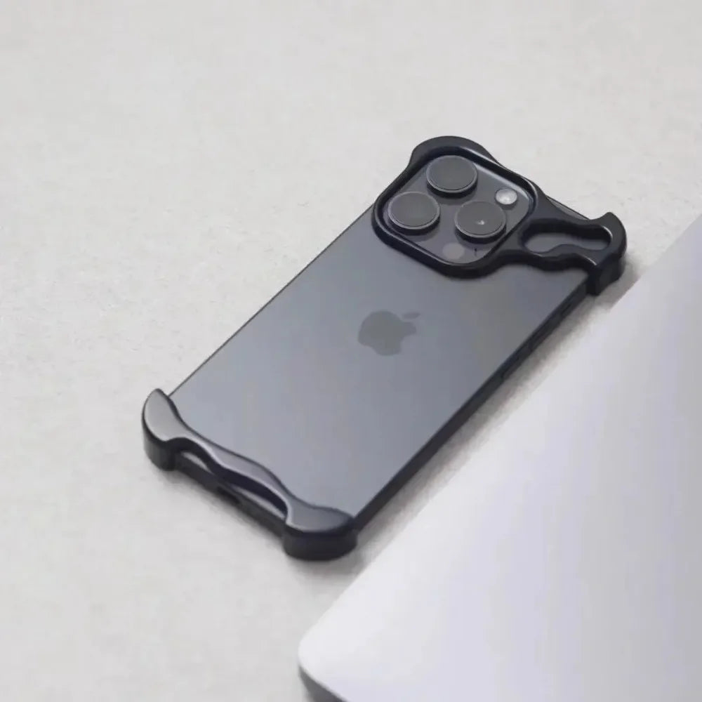 Titanium Metal Phone Case for IPhone 16 15 14 13 Pro Max Lens Film Aluminum Alloy Corner Pad Bumper Shockproof No Border Cover