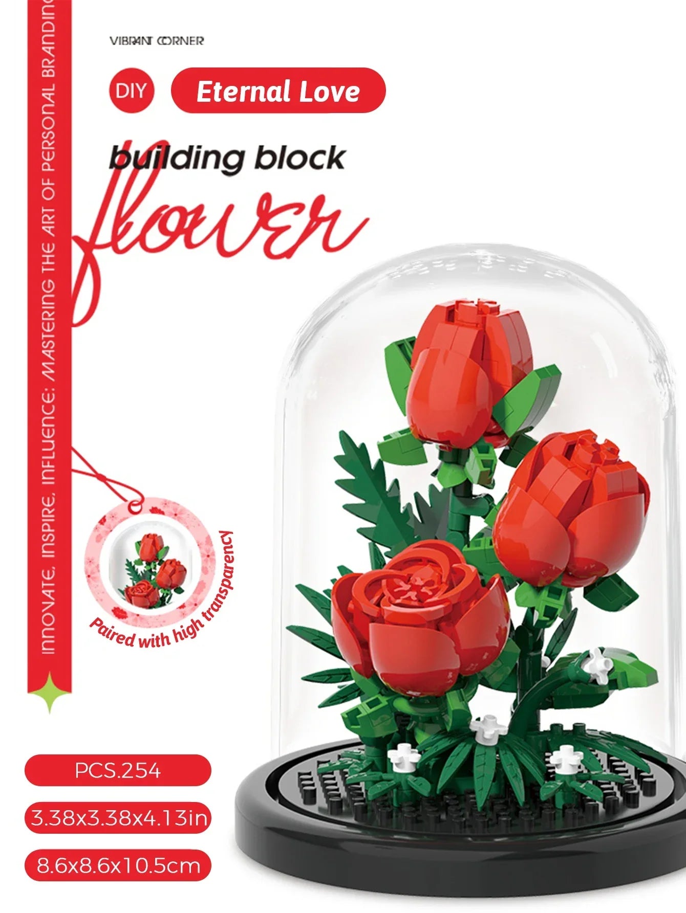 Building block bouquet assembly toy children's puzzle building block toy parent-child interactive desktop decoration