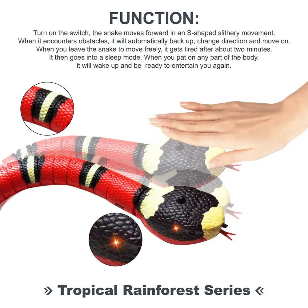 Smart Sensing Snake Interactive Cat Toys Automatic Cats Toys USB Charging Accessories Kitten Toy For Pet Dogs Toy