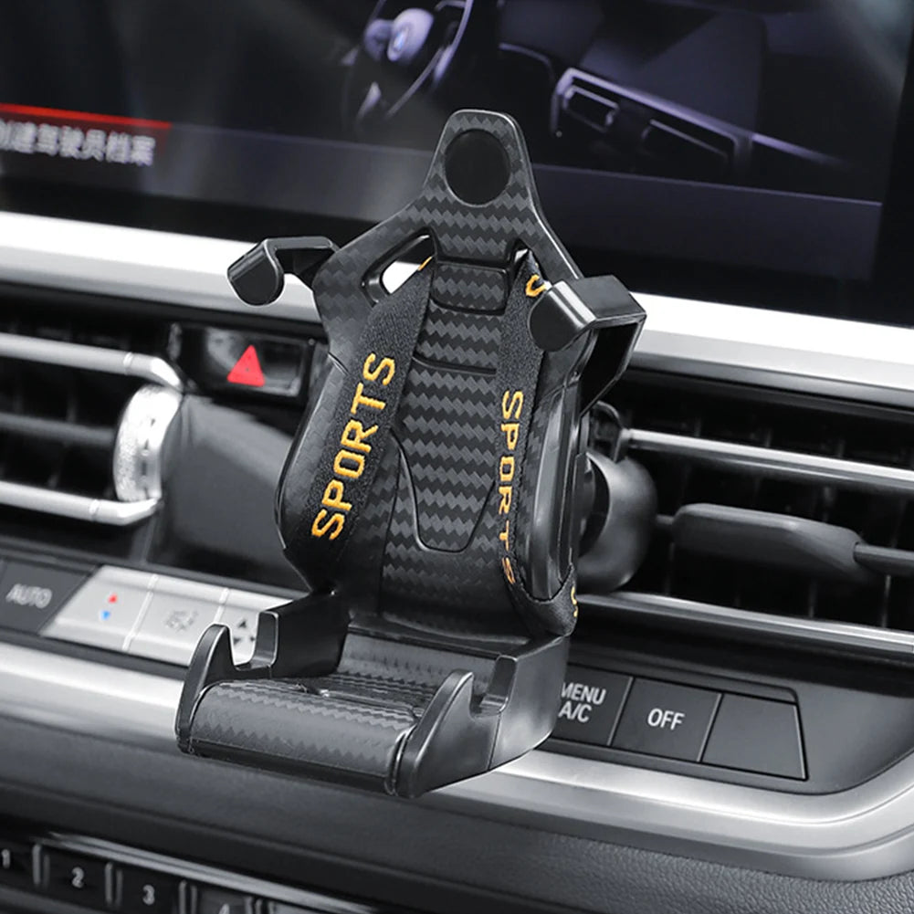 Racing Seat Design Mobile Cell Phone Support Car Phone Holder Mount Stand Anti Shaking Smartphones Clamp Stand for iPhone Xiaomi