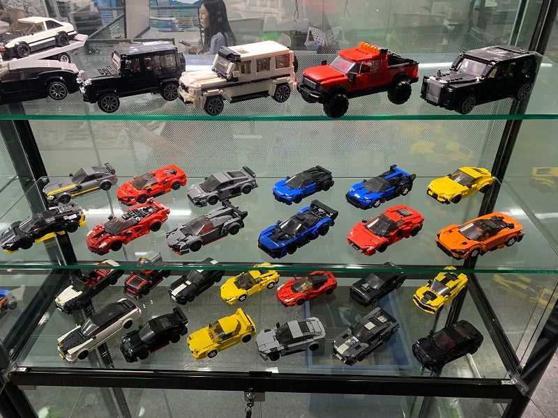 2022 Hot MOC Speed City Car Champion Racer Classic Supercar Building Blocks Brick Racing Super Technique Creative Garage DIY Set