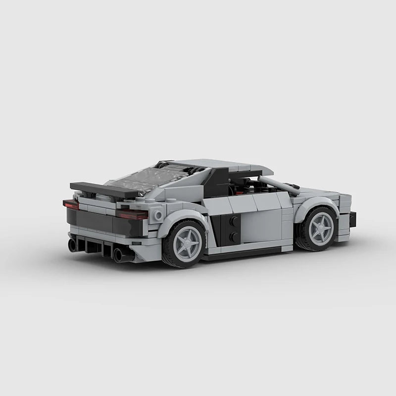 R8 MOC Car Speed Champions Super Race F1 Vehicle Model Building Block Creative Toy Racing Brick Technical Christmas Gift City