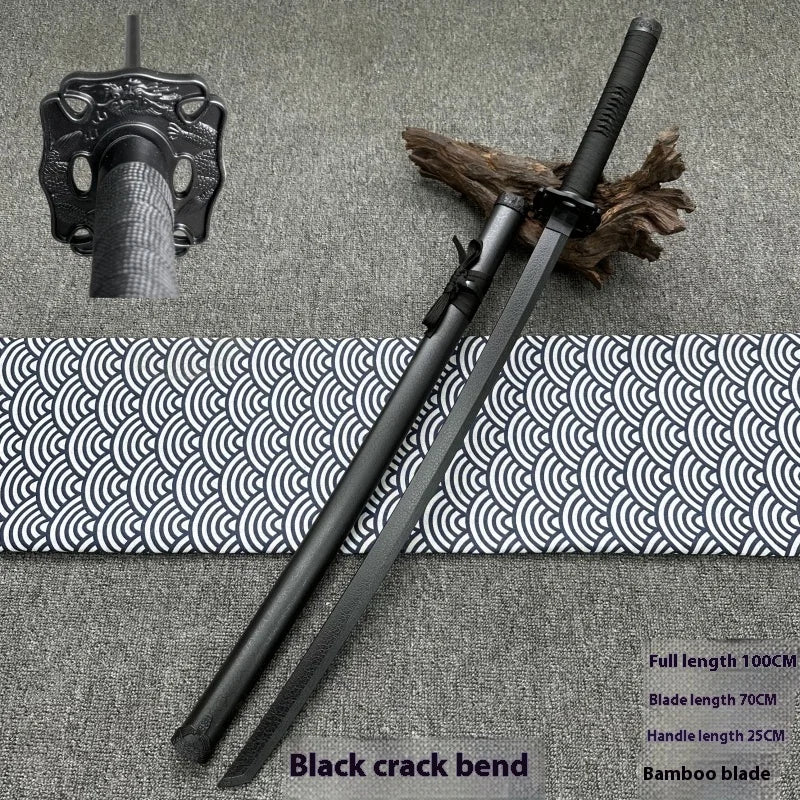 Tai Sword Katana Oriental Draw Sword with Sheath Tang Hengdao Wooden Sword Ancient Style Children's Toy Bamboo Wooden