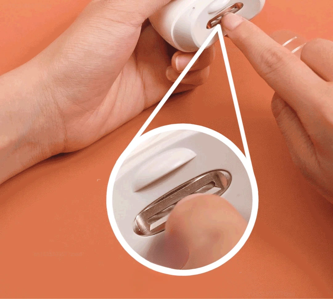 Cortauñas automático eléctrico Youpin, ligero, seguro para el hogar, rápido, luz LED, herramientas portátiles para el cuidado de las uñas de bajo decibelio