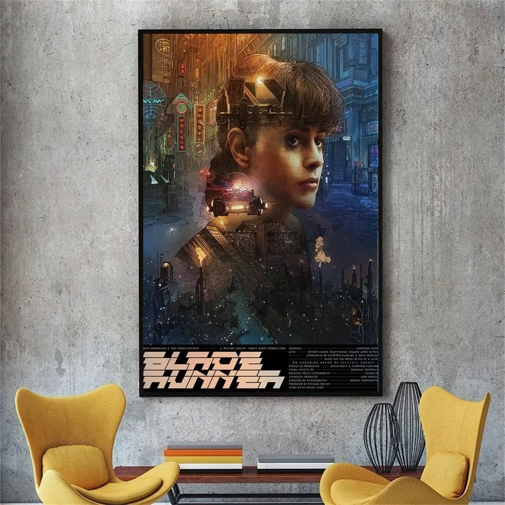 Blade Runner 2049 Movie Poster No Framed Poster Kraft Club Bar Paper Vintage Poster Wall Art Painting Bedroom Study Stickers