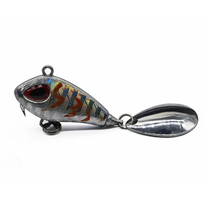 ZWICKE 1 pieza de señuelo de pesca Mini VIB de metal con cuchara, aparejo de pesca de invierno, crankbait, cebo giratorio vibratorio que se hunde, 6 g, 10 g, 17 g y 25 g