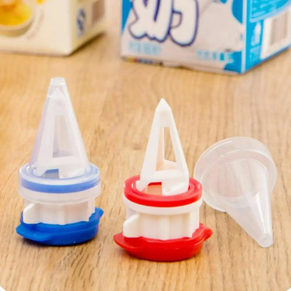 2pcs Milk Bottles Pourer Spout Pourer Milk Bottles Brick Drink Splitter Keep Drink Cool Fresh Kitchen Gadget Beverage Caps