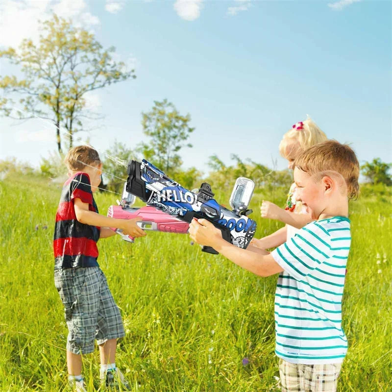 Pistola de agua automática KR con LED de gran capacidad, pistola de agua para disparar, juguetes de verano para piscinas al aire libre para niños