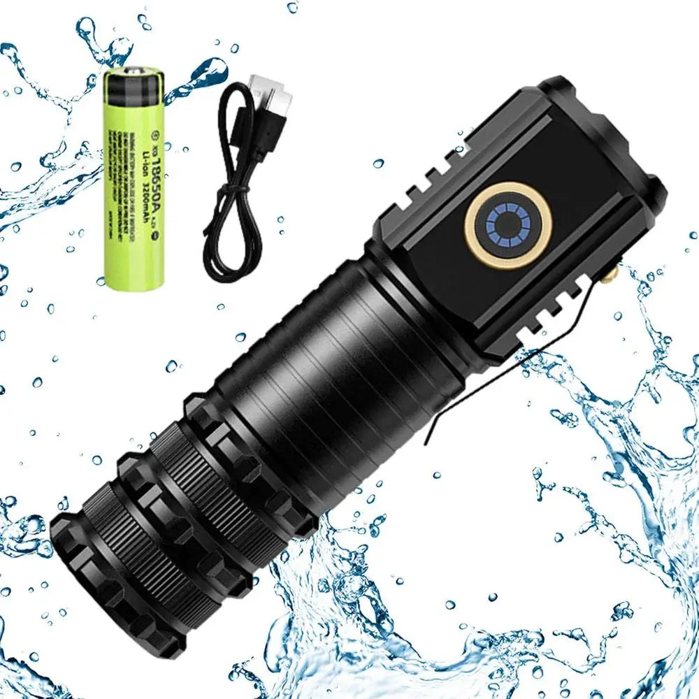 Portable Magnetic Flashlight LED Waterproof Magnetic Flashlight Aluminum Alloy Powerful Torch with P35 Lamp Beads