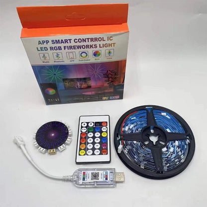 2024 new  LED Strip Light RGB Sound Control Symphony Firework Light Wedding Christmas Music Control Full Kit Dream Meteor Lamp