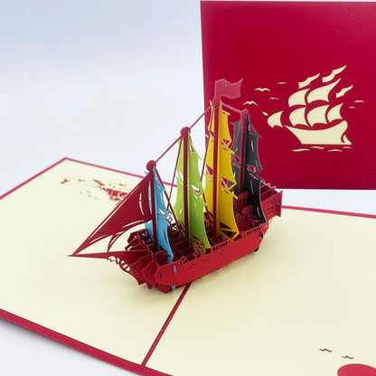 3D Pop UP Invitations Card 3D Paper World Attractions Birthday Greeting Cards 3D Tourist Postcard Save The Date Boy Gift Card