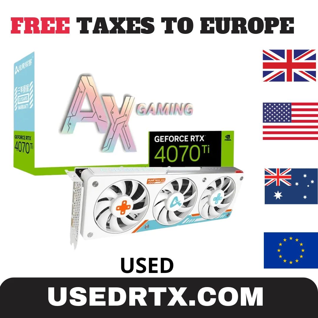 USADO AX GAMING RTX 4070 RTX 4070Ti RTX3070TI RTX 4060 RTX 4060ti RTX 4080 Tarjeta Gráfica Tarjetas de Video placa de video Nvidia GDDR6X