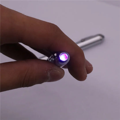 50pcs Office Supplies Material Escolar School Supplies Invisible Ink Pen With Uv Light Magic Secret Spy Ballpoint Wholesale