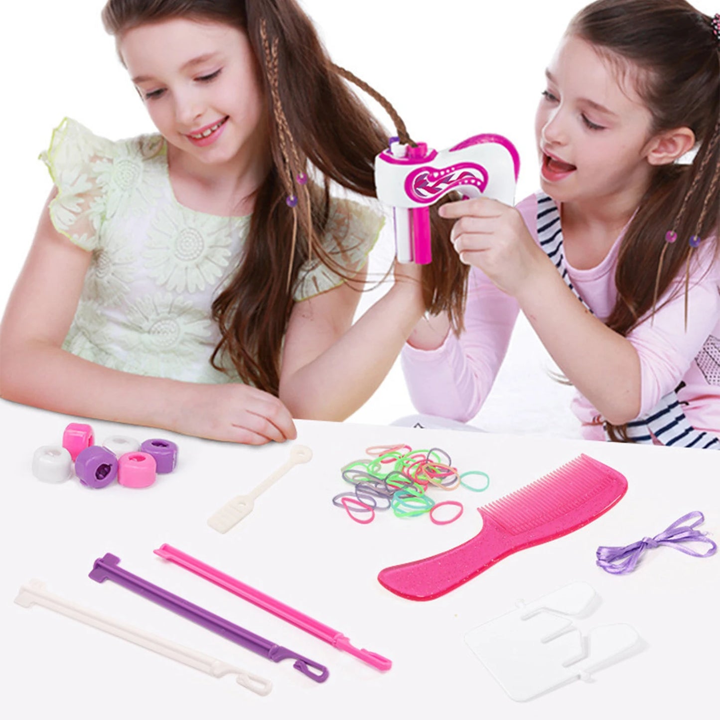 Trenzadora de cabello automática, máquina eléctrica para tejer cabello, bricolaje, rollo de tejido torcido, herramientas de peinado para trenzas torcidas, regalo para niña