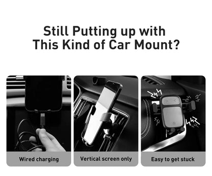 Baseus Car Mount Wireless Charger Magnetic Suction Dashboard Air Outlet Holder Wireless Charging for iPhone 12 13 Series