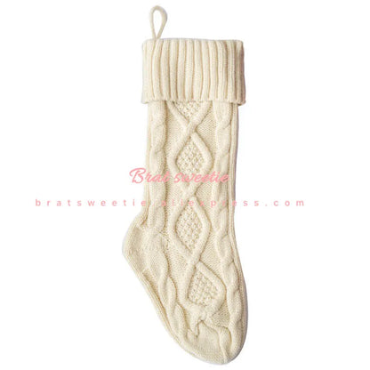 4pcs Christmas Stockings 18 Inches Large Size Cable Knitted Socks Gift Bags Christmas Decorations for Home Xmas Tree Ornaments