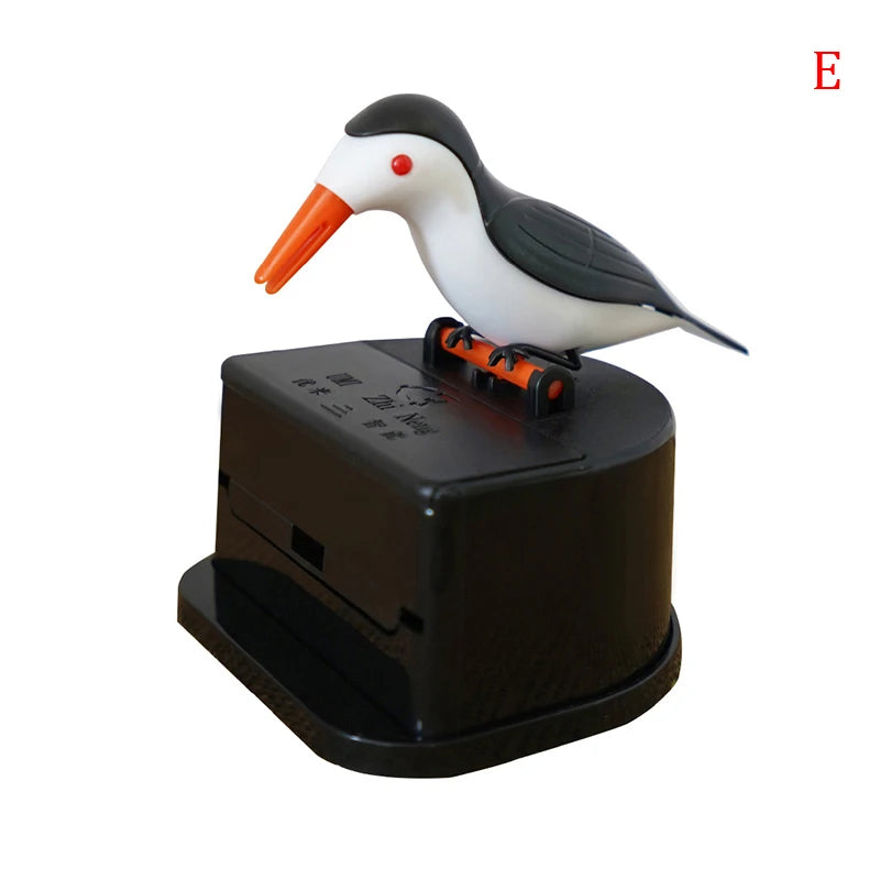 1 distributeur de cure-dents en forme d'oiseau mignon, cadeau de nettoyage des dents, matériau de haute qualité, boîte automatique de cure-dents en forme d'oiseau
