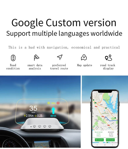 Adapt model3&Y heads-up display speed time power gear synchronization hd projection dashboard