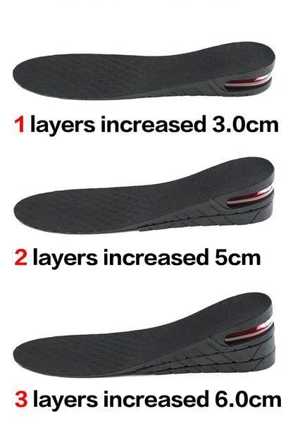 6cm Adjustable insole Unisex Quality Insoles Insert Higher Shoe Pad Memory Foam Lifts Inserts Free Size Cushion for Men Women