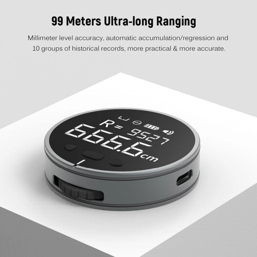 8 in 1 Handheld High Accuracy Laser Rangefinder 99M LCD Display Laser Range Finder Electronic Ruler Distance Meter