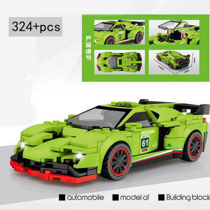 Racing Car City Speed Champions Sports Model Building Blocks DIY Bricks MOC Toy Classic Rally Super Racers Vehicle f1 technique