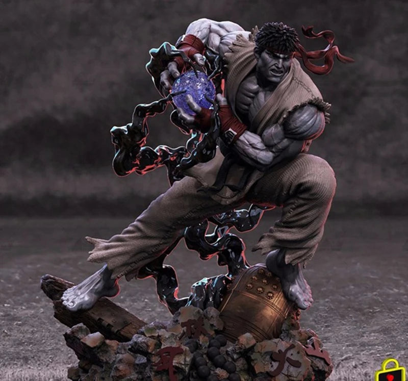 Kit de figura de resina Street Fighter Ryu Satsui no Hado [2 cabezas] 1/6 Anime sin pintar Garage Resin Kit Modelo GK