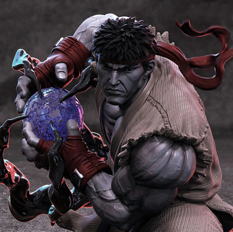 Kit de figura de resina Street Fighter Ryu Satsui no Hado [2 cabezas] 1/6 Anime sin pintar Garage Resin Kit Modelo GK
