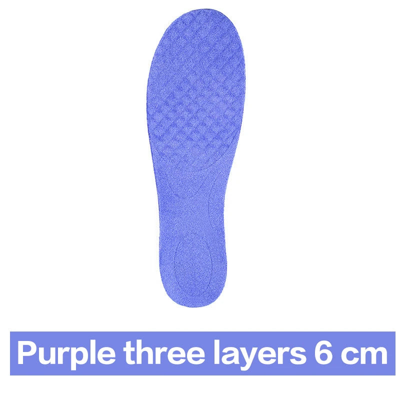 6cm Adjustable insole Unisex Quality Insoles Insert Higher Shoe Pad Memory Foam Lifts Inserts Free Size Cushion for Men Women