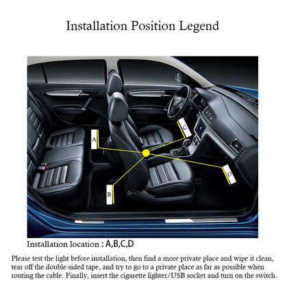 Universal Car Foot Led Atmosphere Light USB Music Voice Control Rhythm Lamp Car Interior  Decoration Car Modification