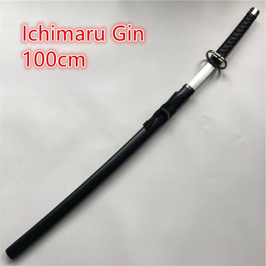 100cm Anime Cosplay  Anime Wooden  Ichimaru Gin Sword Cosplay Sword Ninja Knife wood Weapon Prop