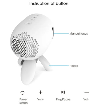 Proyector doméstico YG220 LED Mini proyector portátil con soporte Pantalla de alta definición 1080p Proyector de video para cine en casa