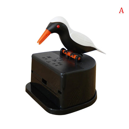 1 distributeur de cure-dents en forme d'oiseau mignon, cadeau de nettoyage des dents, matériau de haute qualité, boîte automatique de cure-dents en forme d'oiseau