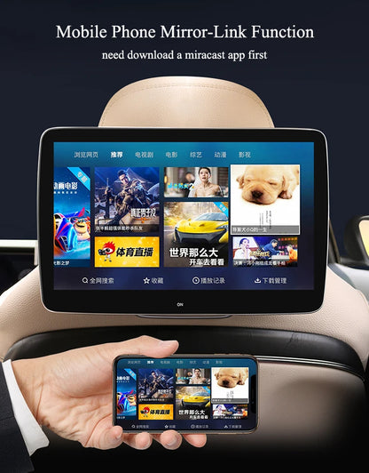 Pantalla de TV para asiento trasero para Mercedes Benz CEGSV Class Monitor de reposacabezas Android con reproductores multimedia de video y entretenimiento para automóvil
