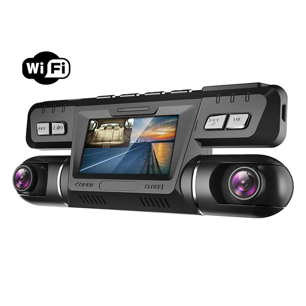 B80 Dash Cam WiFi 4K Dual 1080P Front and Inside Dash Camera Dual Lens Dash Cam Dual Camara Wifi for Cars Truck Taxi