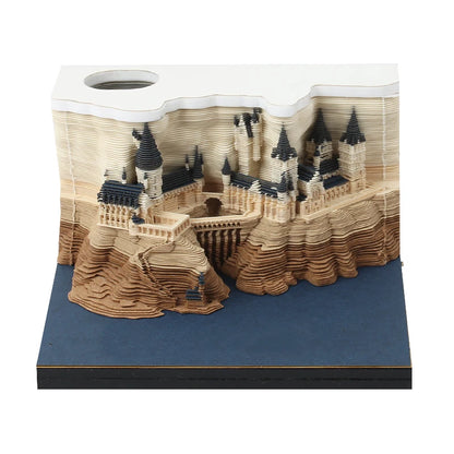 Omoshiroi Block  3D Memo Pad Arch Pavilion Notepad Led Diy Craft Office Accessories Wedding Bridesmaid Gift Message Note Paper