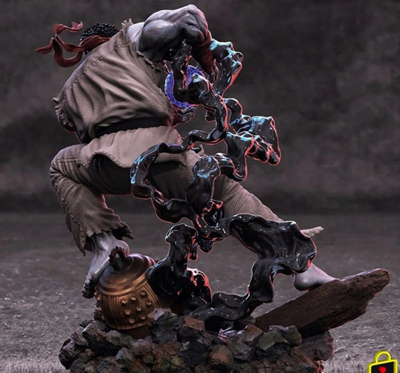 Kit de figura de resina Street Fighter Ryu Satsui no Hado [2 cabezas] 1/6 Anime sin pintar Garage Resin Kit Modelo GK