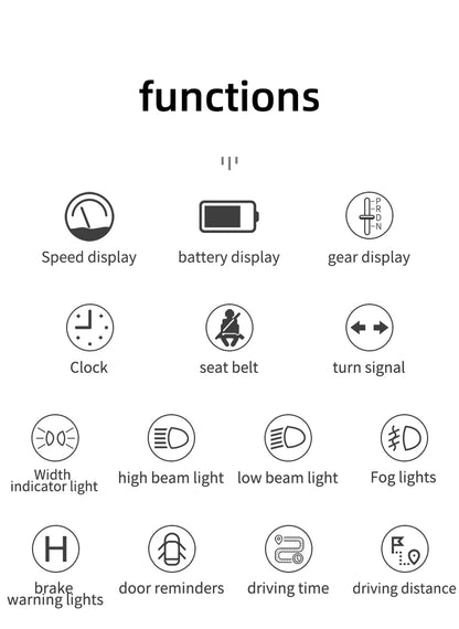 Adapt model3&Y heads-up display speed time power gear synchronization hd projection dashboard