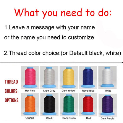 Personalized Embroidery Small Makeup Bag PU Leather Travel Cosmetic Pouch Toiletry Bag for Women Portable Water-Resistant
