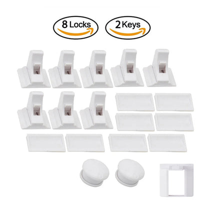 Baby Safety Lock Invisible Lock Kids Security Drawer Latch Cabinet Door Magnetic Child Safety Lock Limiter  Children Protection