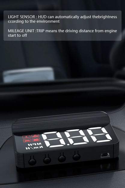 WiiYii M3 HUD Affichage tête haute OBD2 Ordinateur de bord Projecteur de vitesse OBD2 Auto Ordinateur de bord Alarme de kilométrage de carburant Accessoires de voiture