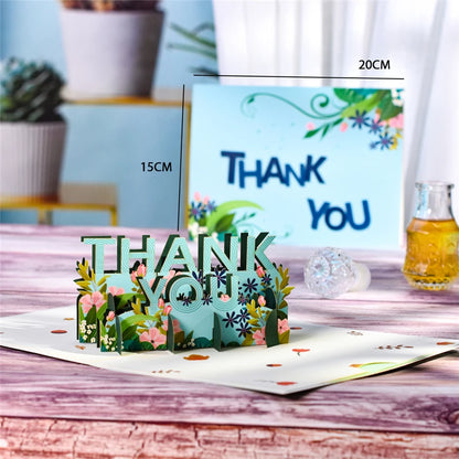 Tarjeta de felicitación emergente con flores en 3D para cumpleaños, día de la madre, día del padre, graduación, aniversario de bodas, mejórate pronto, simpatía