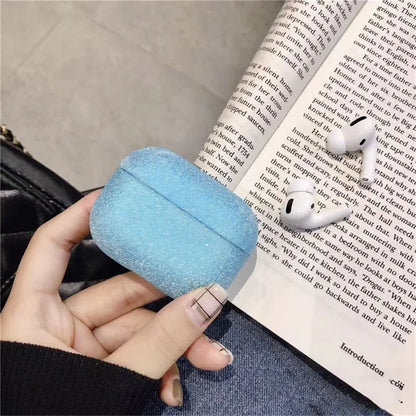 3D cute matte particles glitter sequins diamond hard PC cover for airpods pro case air pods pro 3 wireless charging luxury coque
