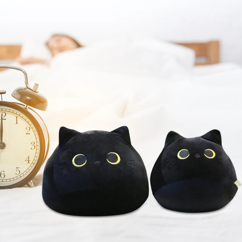 Black Cat Plush Toy Soft Kawaii Plushie Anime Pillows Lovely Cartoon Animal Stuffed Doll Girls Valentine Day Gifts Ornaments