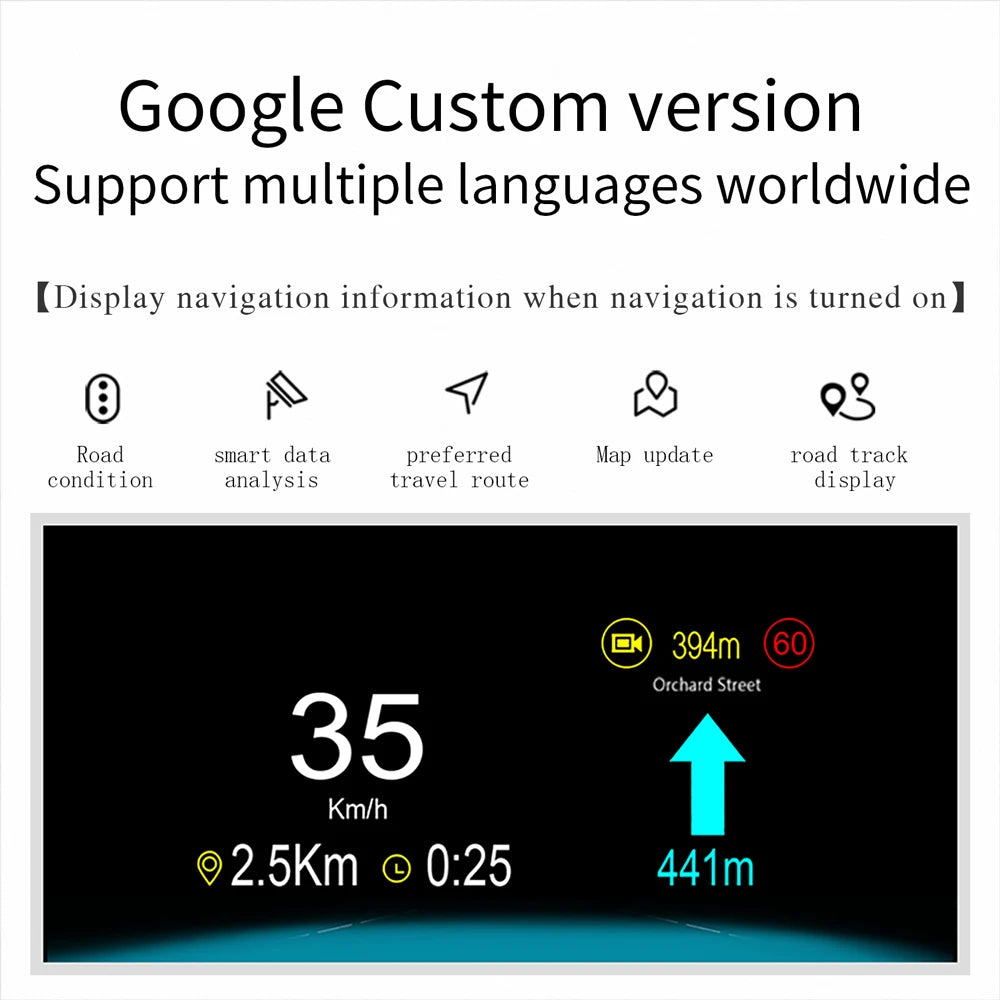 Adapt model3&Y heads-up display speed time power gear synchronization hd projection dashboard
