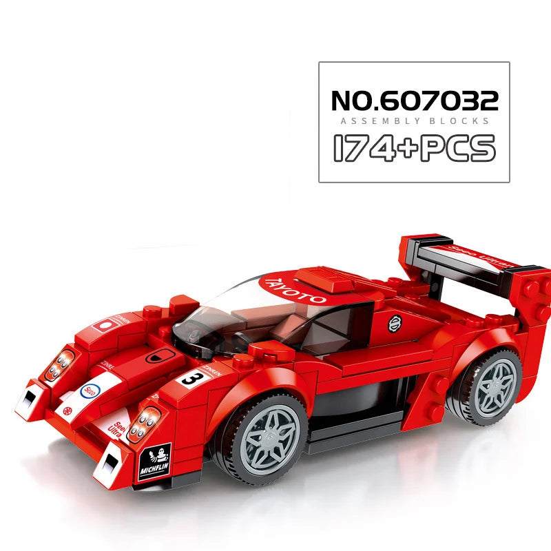 67 models City Racing Car Speed Champions Sports Building Blocks Bricks Classic Rally Super Racers F1 Great Vehicles kits toys