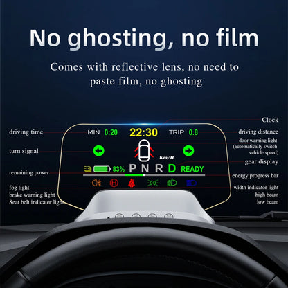 Adapt model3&Y heads-up display speed time power gear synchronization hd projection dashboard