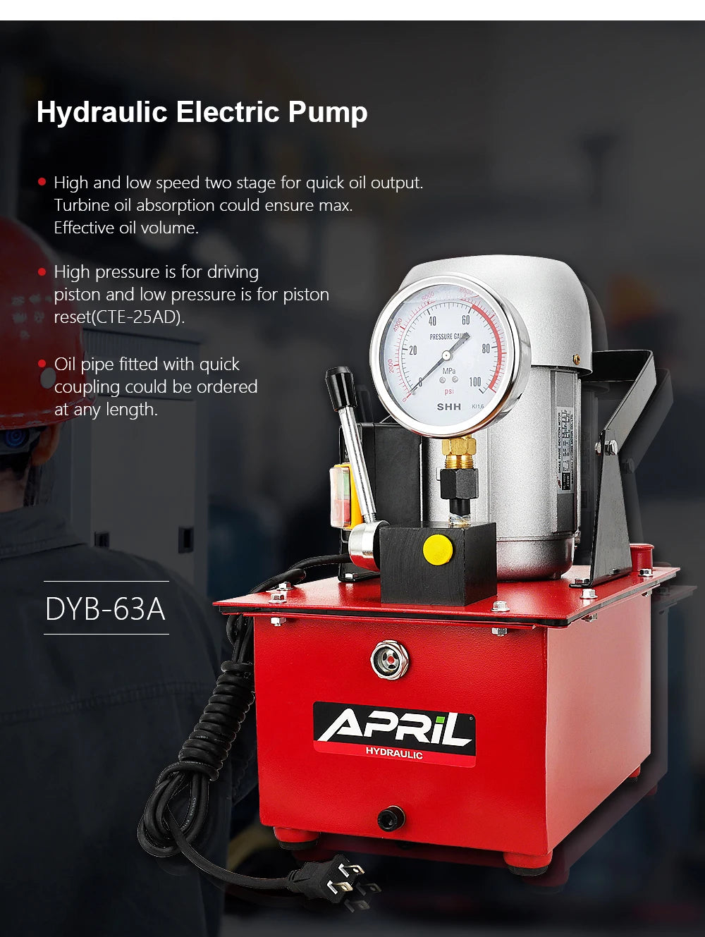 RUS Warehouse  Electric Hydraulic Pump DYB-63A Ultra High Pressure Electric Pump Hydraulic Oil Station High Pressure Oil Pump