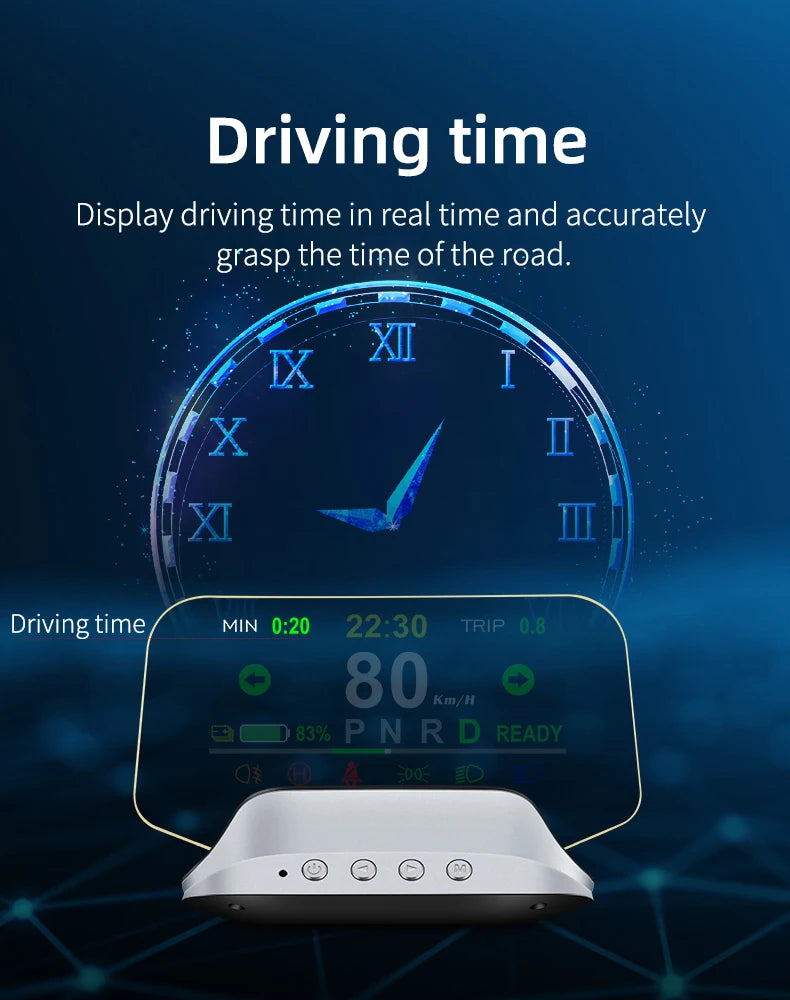 Adapt model3&Y heads-up display speed time power gear synchronization hd projection dashboard